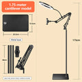 LED USB Fill Light with Phone Live Streaming Stand Flexible Gooseneck Circular Fill Light for Phone Live Streaming Clamp or Base
